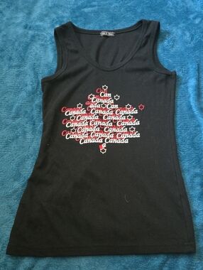 4/$20 Black Canada Graphic Tank Top